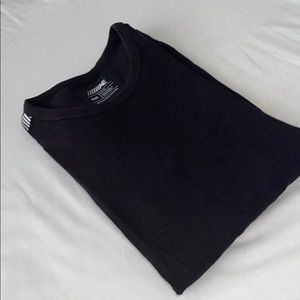 Black and white long sleeve shirt